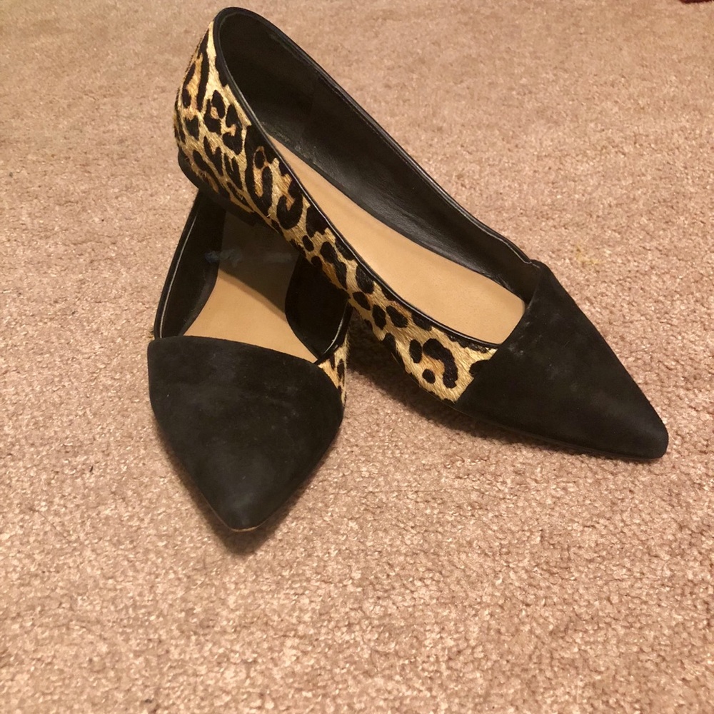 Crown Vintage black and Leopard flats
